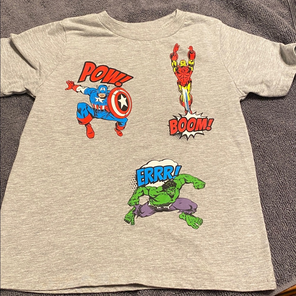 Marvel Gray T-Shirt with Red Accents